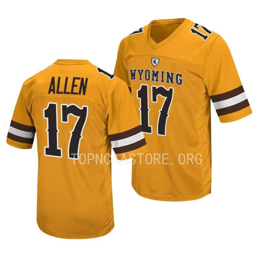 2022 wyoming cowboys josh allen gold college football retro jersey scaled