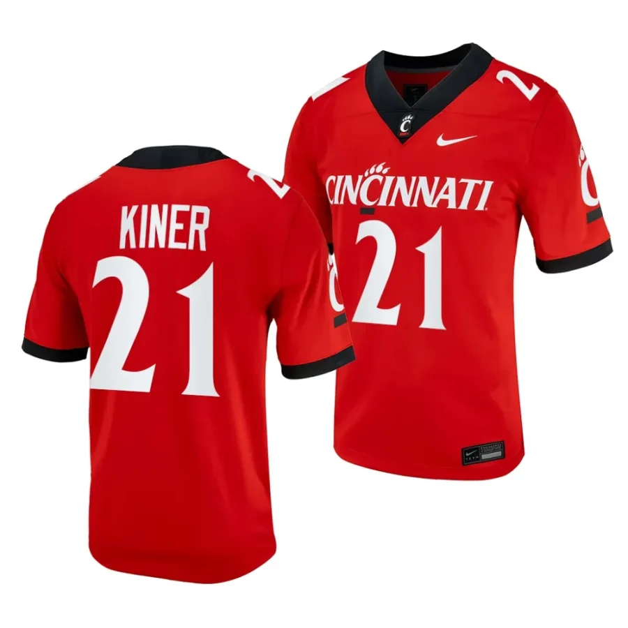 2023 cincinnati bearcats corey kiner red alternate football replica jersey scaled