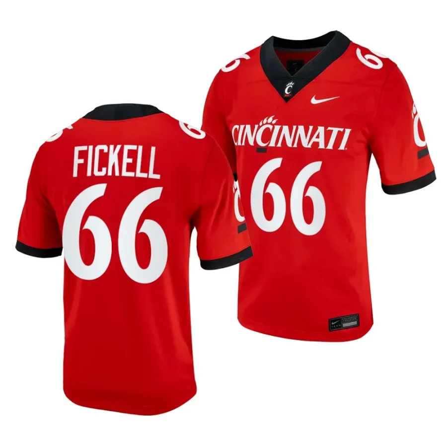 2023 cincinnati bearcats landon fickell red alternate football replica jersey scaled