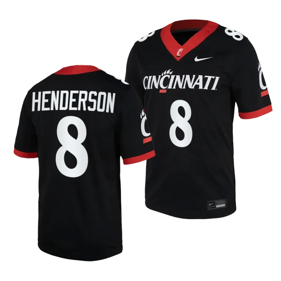 2023 cincinnati bearcats xzavier henderson black home football replica jersey scaled