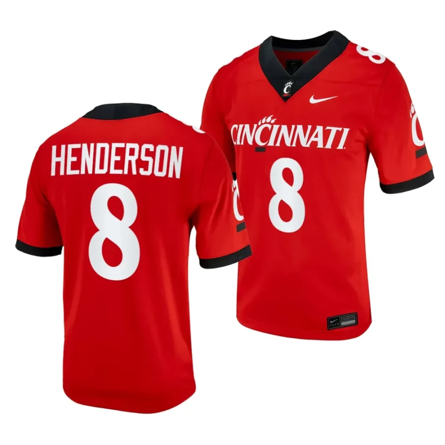 2023 cincinnati bearcats xzavier henderson red alternate football replica jersey scaled