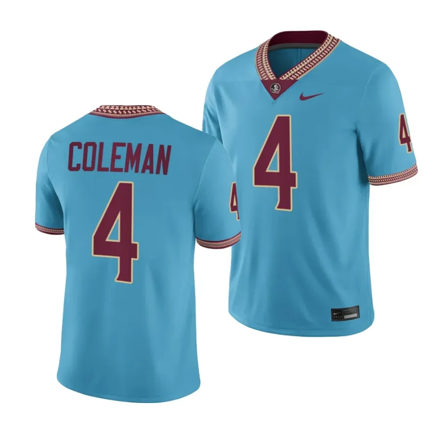 2023 florida state seminoles keon coleman turquoise seminole heritage game jersey scaled