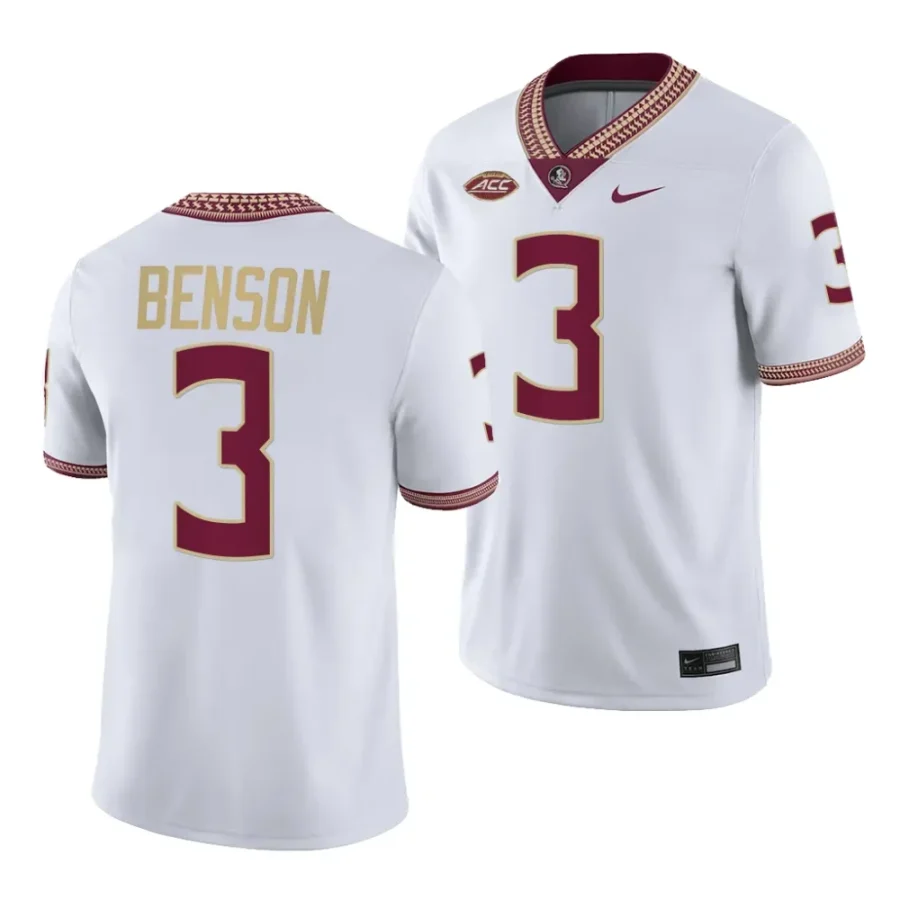2023 florida state seminoles trey benson white college football game jersey scaled