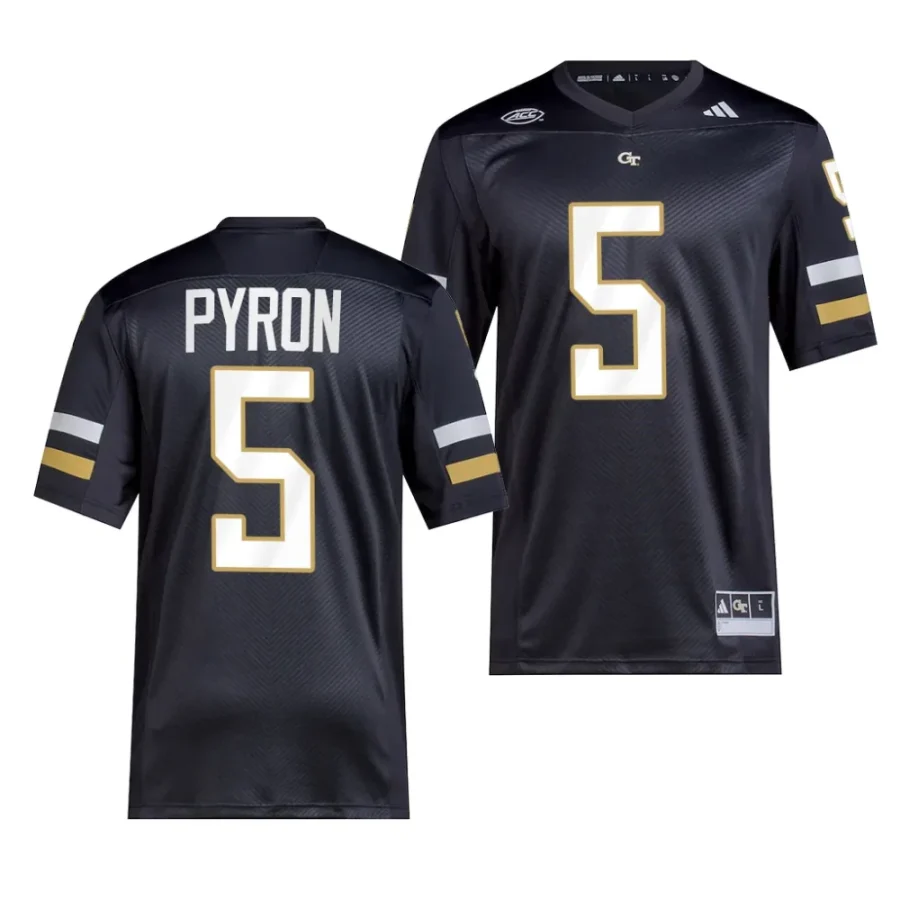 2023 georgia tech yellow jackets zach pyron black premier college football jersey scaled