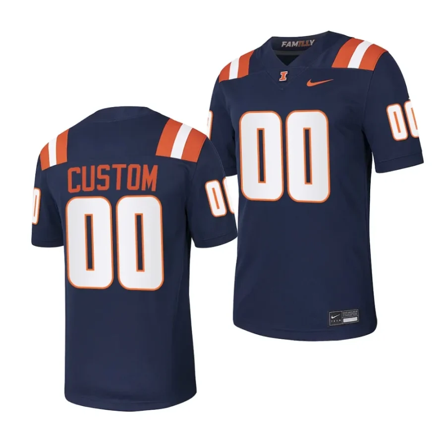 2023 illinois fighting illini custom navy college football game jersey scaled