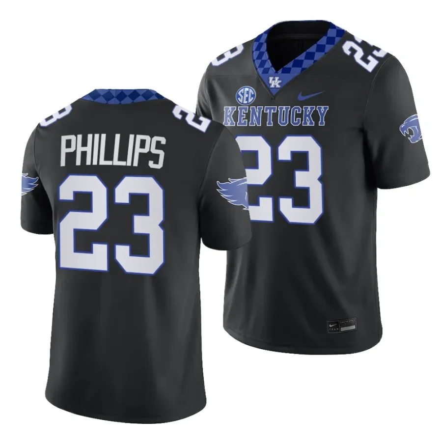 2023 kentucky wildcats andru phillips black alternate game football jersey scaled
