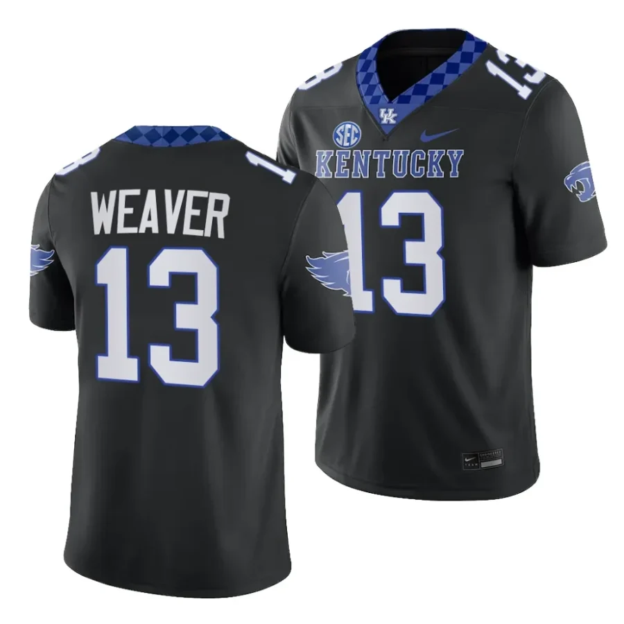 2023 kentucky wildcats j.j. weaver black alternate game football jersey scaled