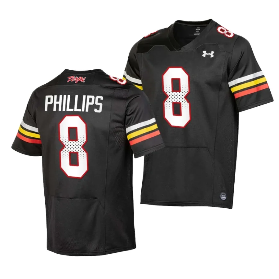 2023 maryland terrapins jordan phillips black college football replica jersey scaled