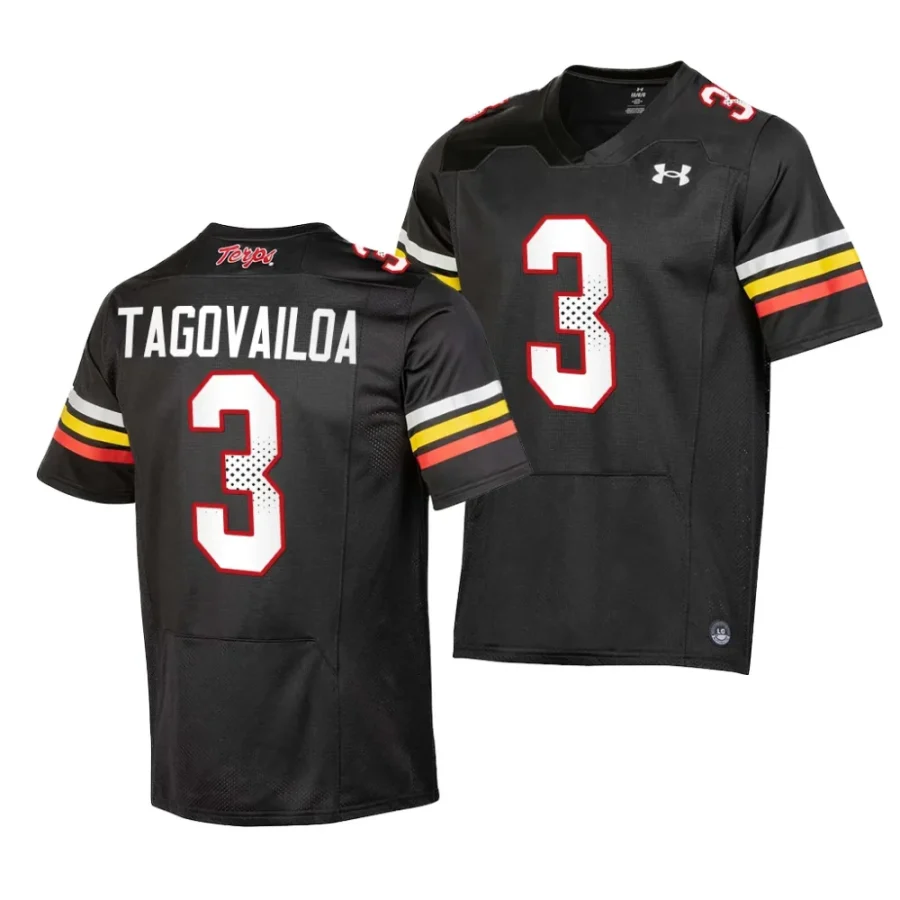 2023 maryland terrapins taulia tagovailoa black college football replica jersey scaled