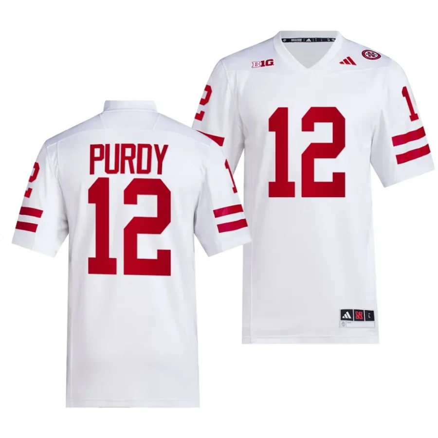 2023 nebraska huskers chubba purdy white premier replica football jersey scaled