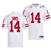 2023 nebraska huskers jeff sims white premier replica football jersey scaled