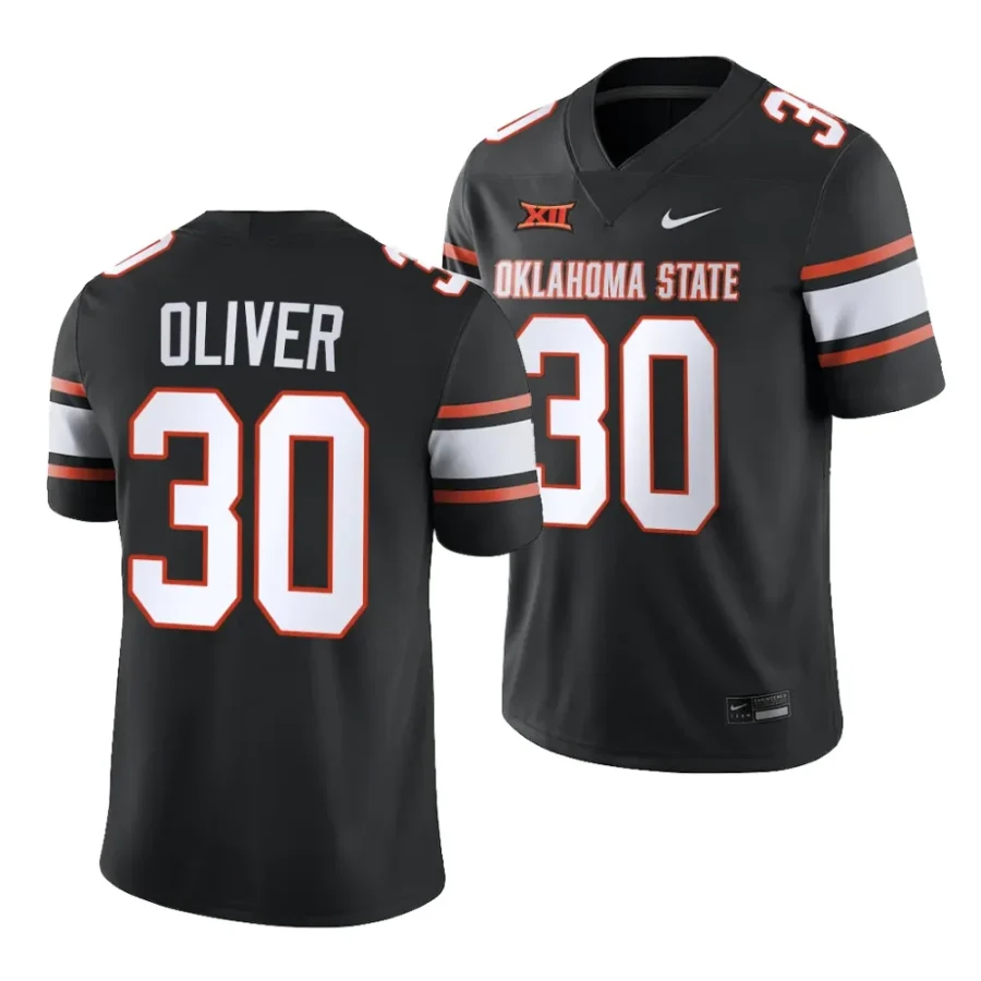 2023 oklahoma state cowboys collin oliver black college football game jersey scaled