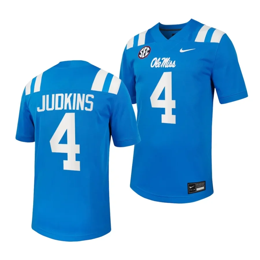 2023 ole miss rebels quinshon judkins powder blue untouchable football replica jersey scaled