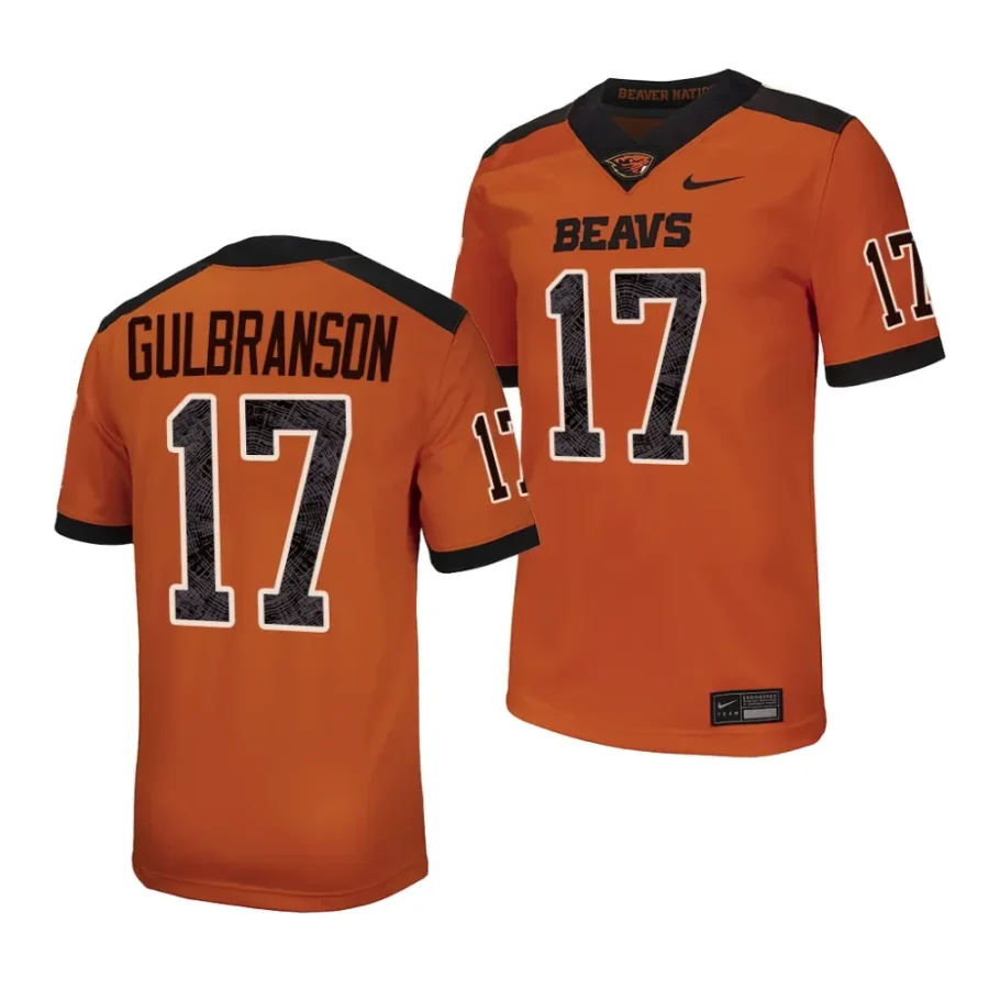 2023 oregon state beavers ben gulbranson orange nil football game jersey scaled