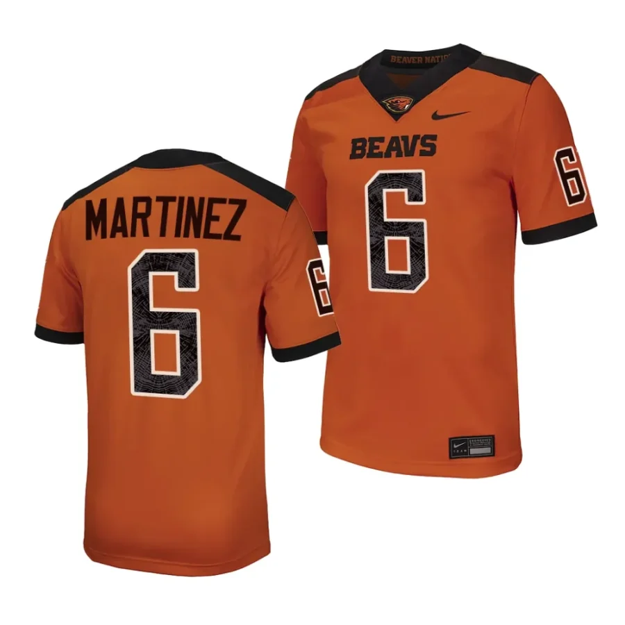 2023 oregon state beavers damien martinez orange nil football game jersey scaled