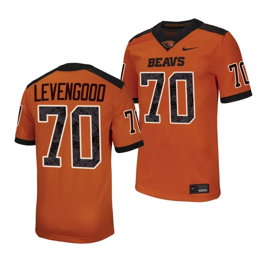 2023 oregon state beavers jake levengood orange nil football game jersey scaled