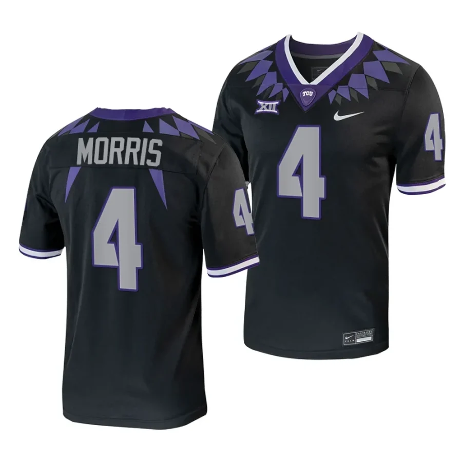 2023 tcu horned frogs chandler morris black alternate football replica jersey scaled