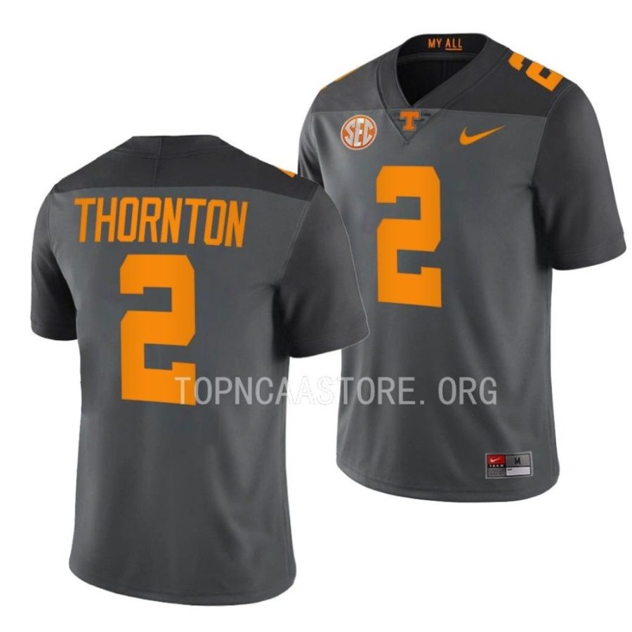 2023 tennessee volunteers dont'e thornton grey smokey grey series football jersey scaled