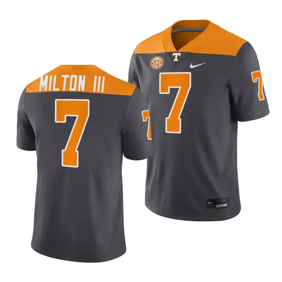 2023 tennessee volunteers joe milton iii smokey grey artful dodger alternate football jersey scaled