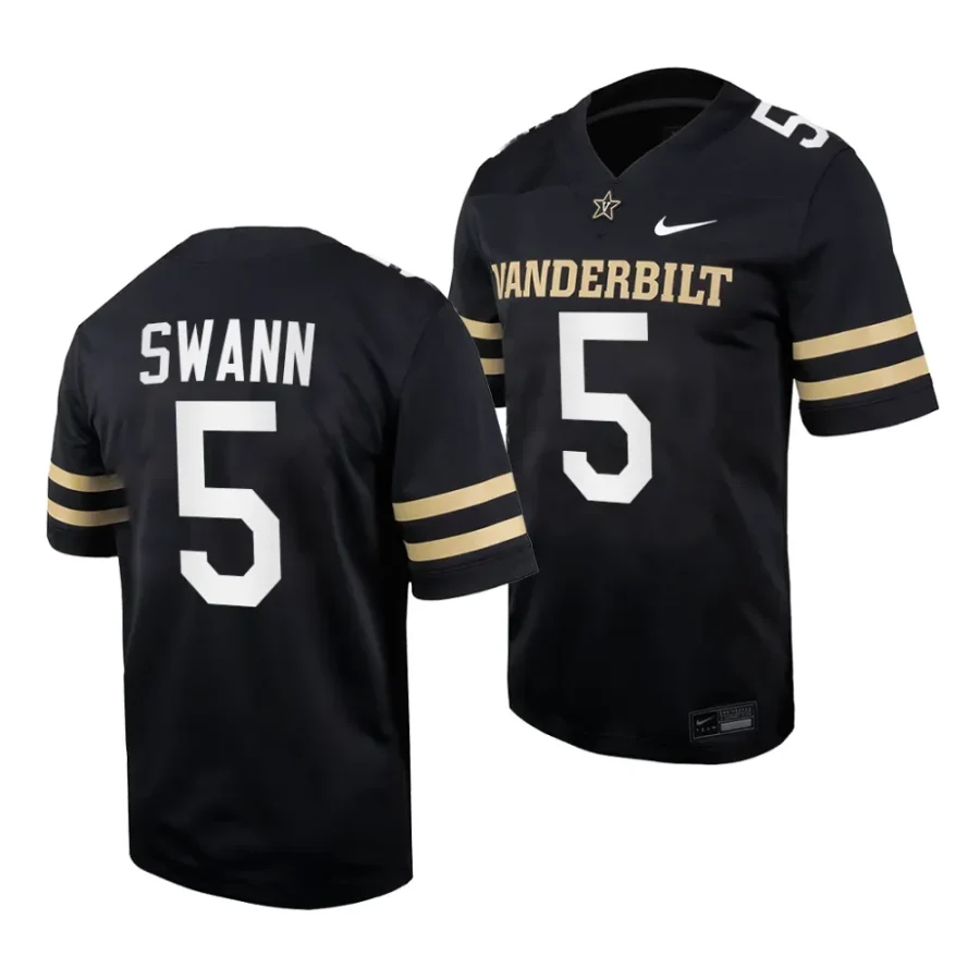 2023 vanderbilt commodores aj swann black home football replica jersey scaled