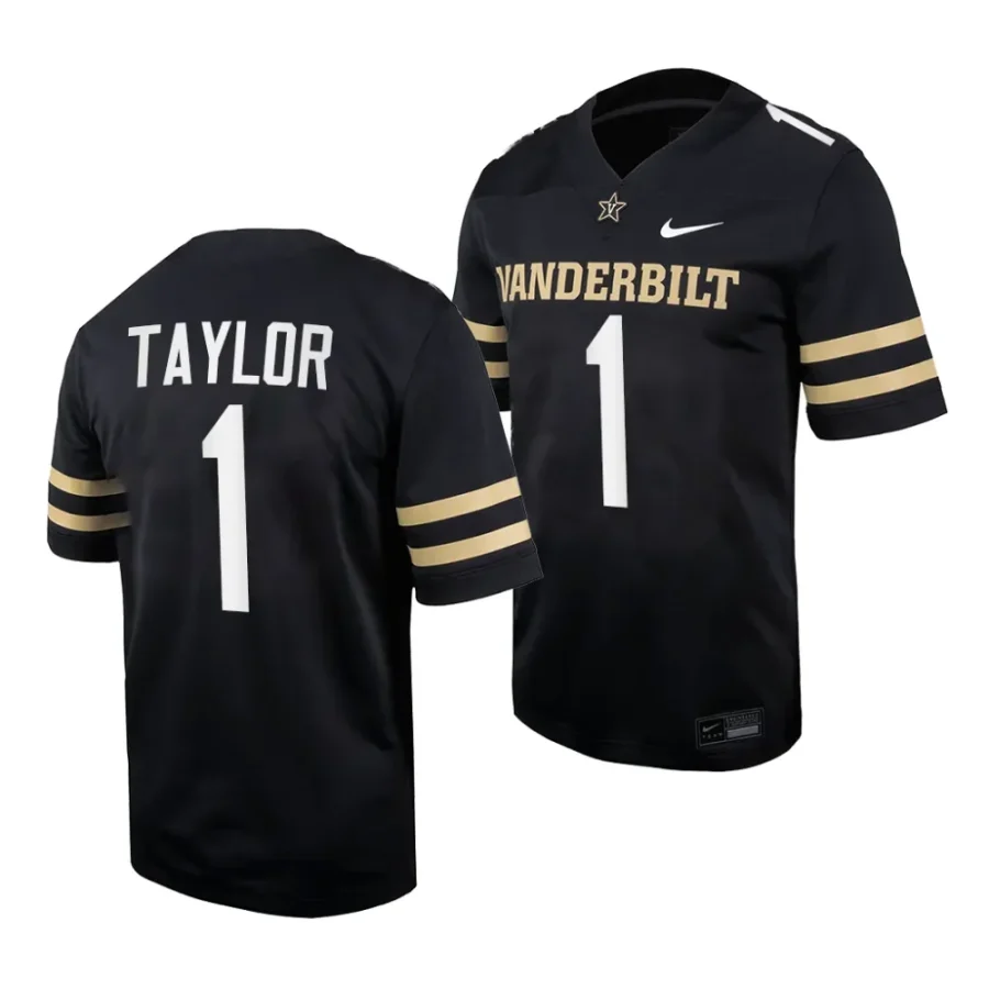 2023 vanderbilt commodores cj taylor black home football replica jersey scaled