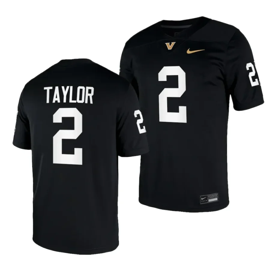 2023 vanderbilt commodores walter taylor black nil football game jersey scaled