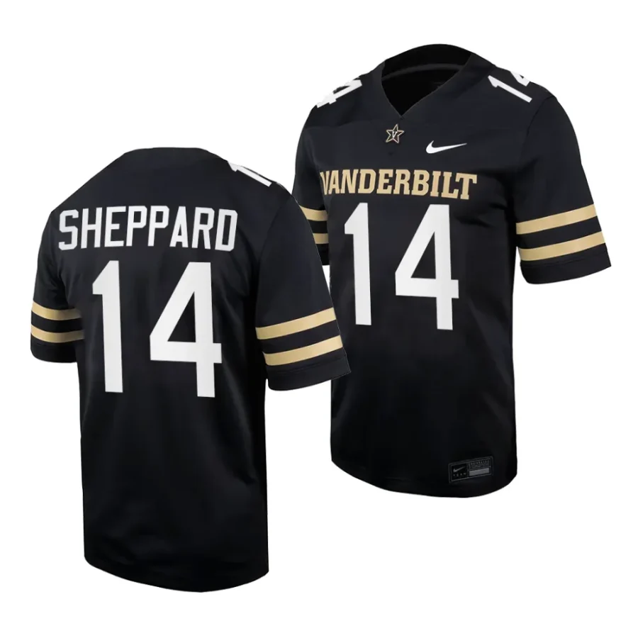 2023 vanderbilt commodores will sheppard black home football replica jersey scaled