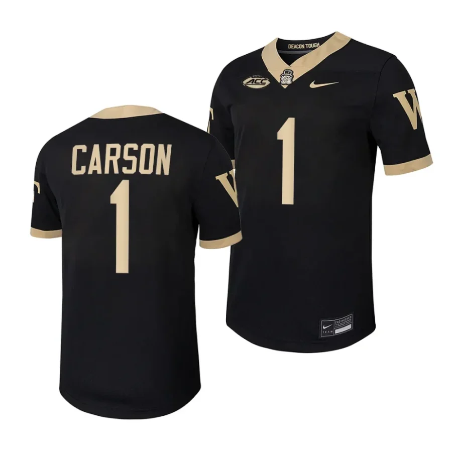 2023 wake forest demon deacons caelen carson black home football replica jersey scaled