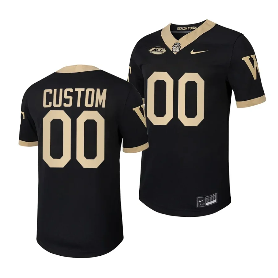 2023 wake forest demon deacons custom black home football replica jersey scaled