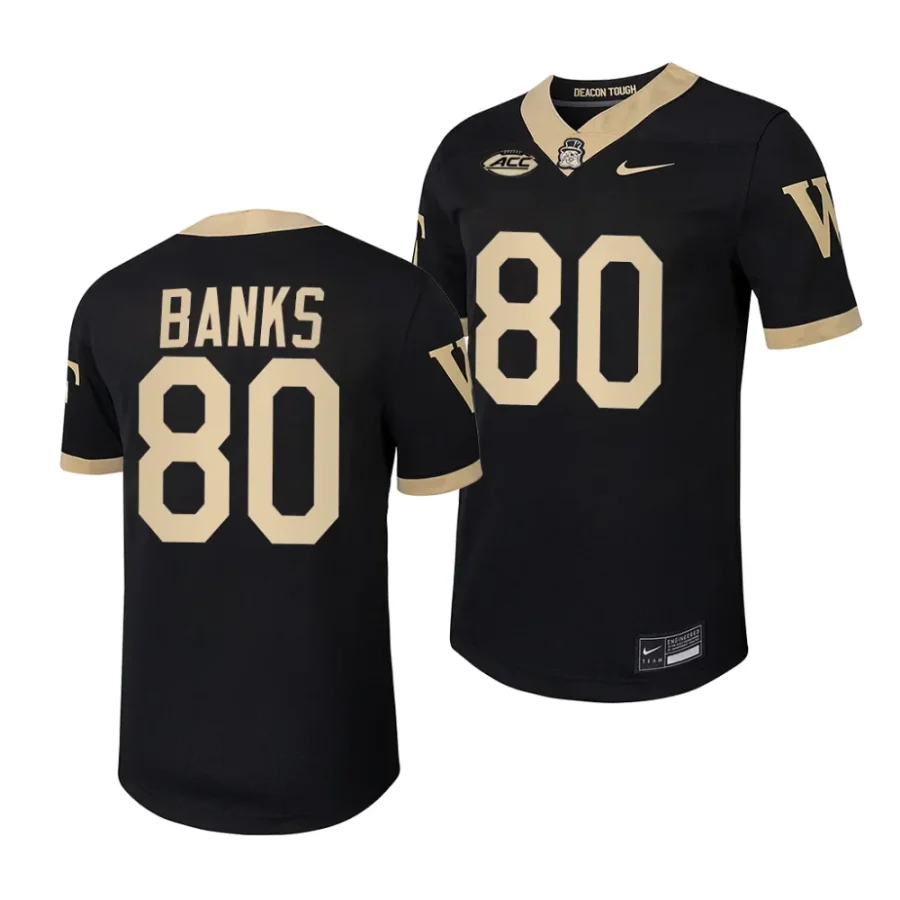 2023 wake forest demon deacons jahmal banks black home football replica jersey scaled