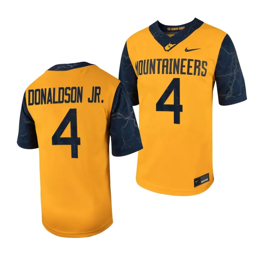 2023 west virginia mountaineers cj donaldson jr. gold country roads football game jersey scaled