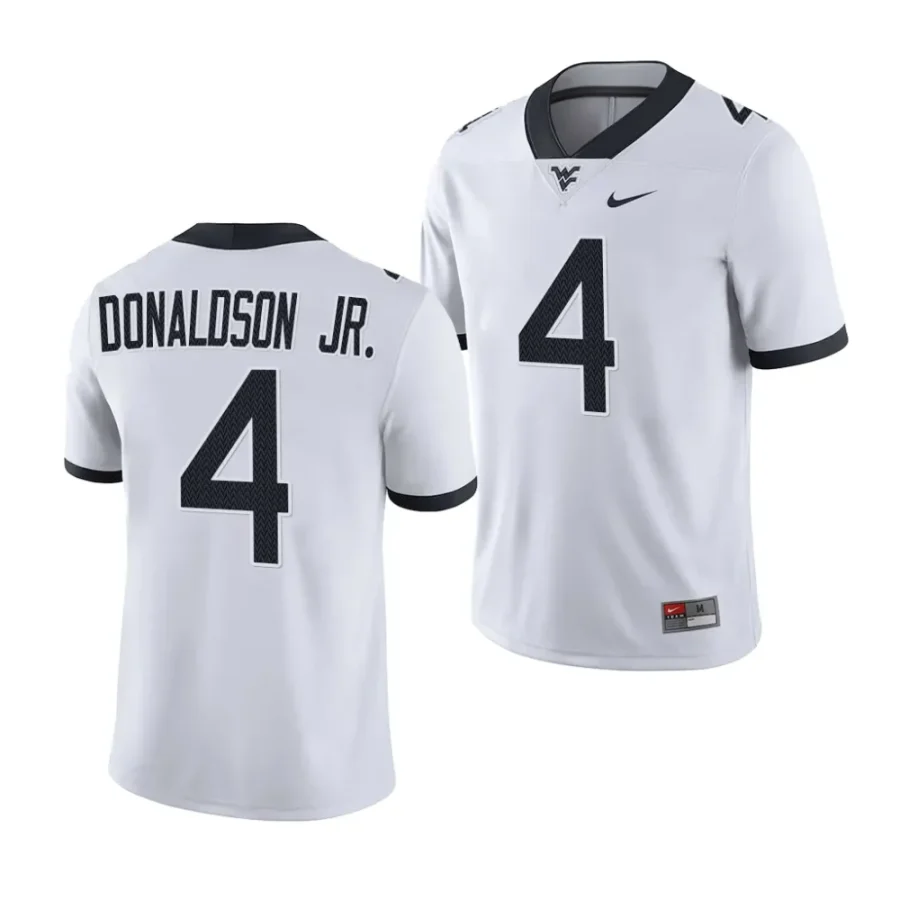 2023 west virginia mountaineers cj donaldson jr. white college football game jersey scaled