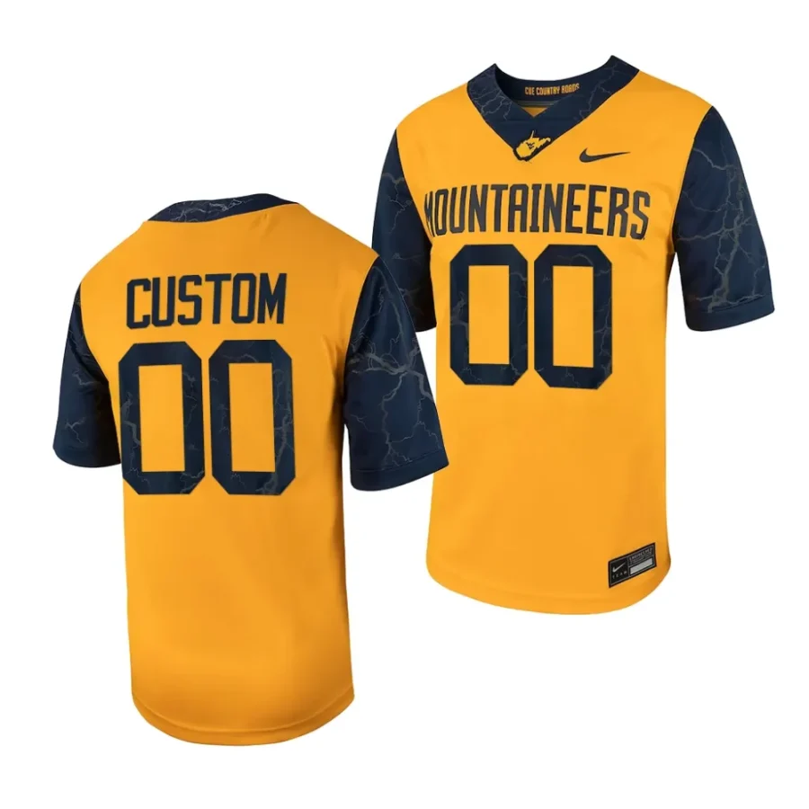 2023 west virginia mountaineers custom gold country roads football game jersey scaled