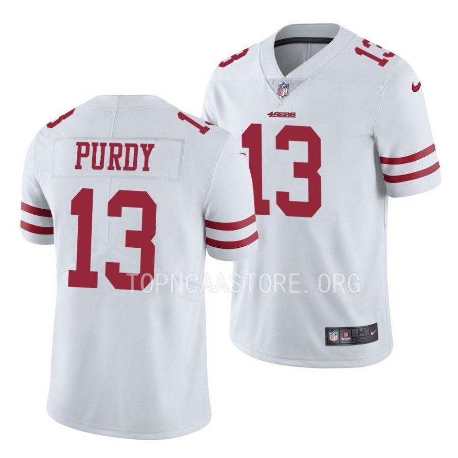 49ers brock purdy white 2022 draft's mr. irrelevant limited football jersey scaled