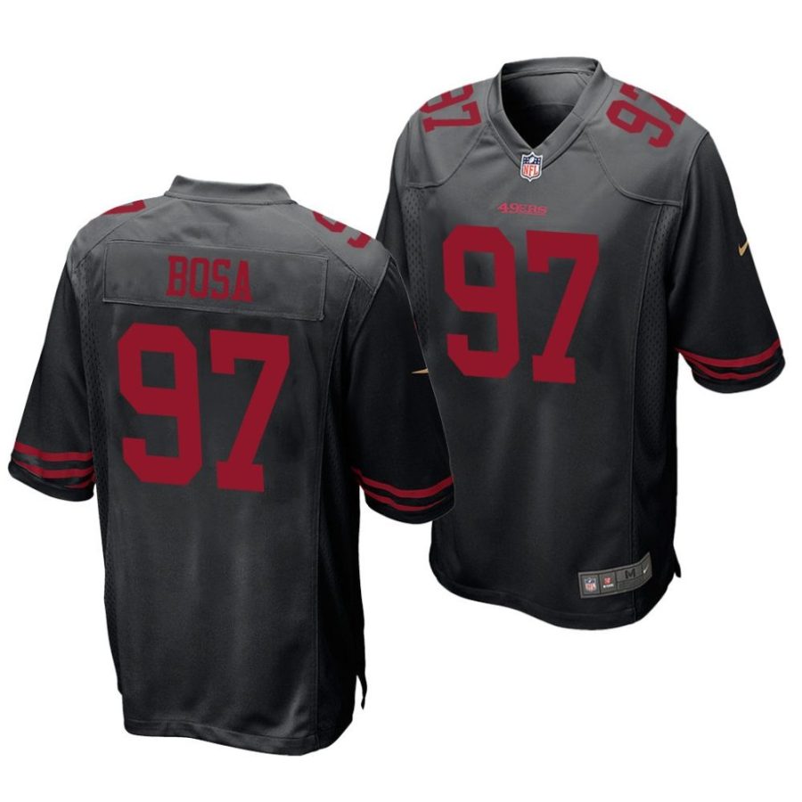 49ers nick bosa black game jersey scaled