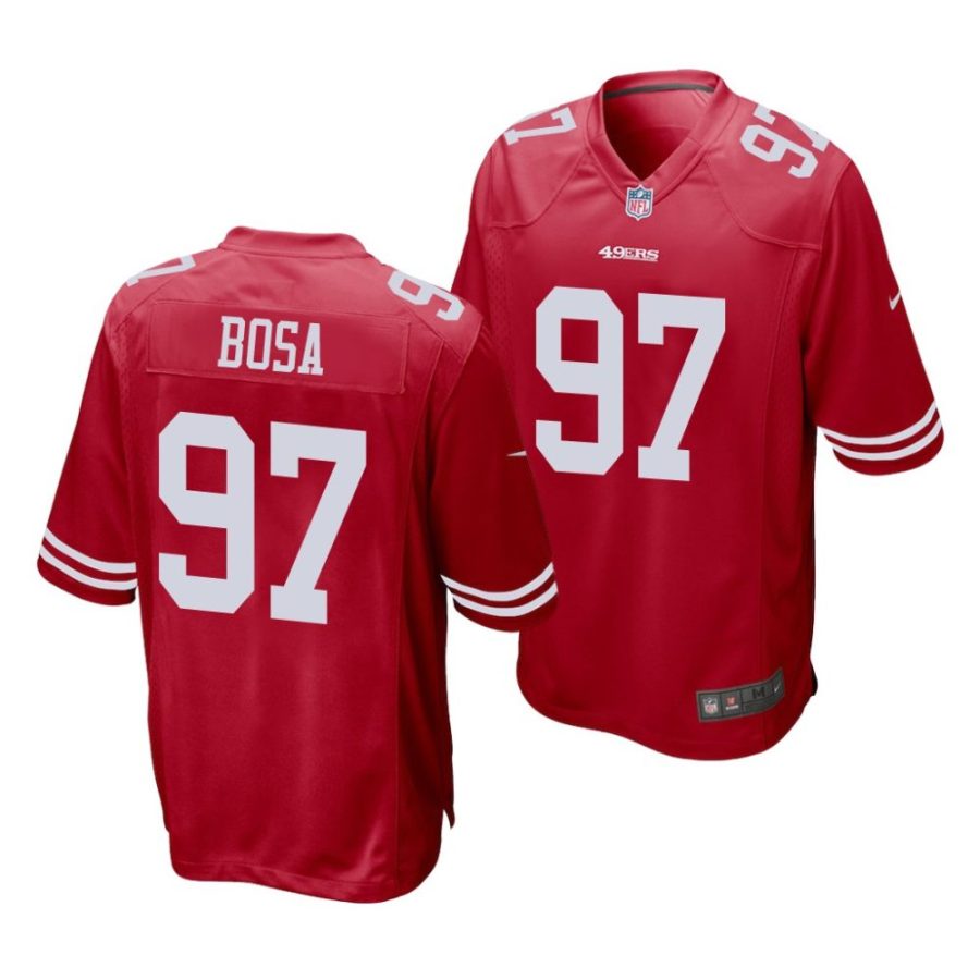 49ers nick bosa scarlet game jersey scaled