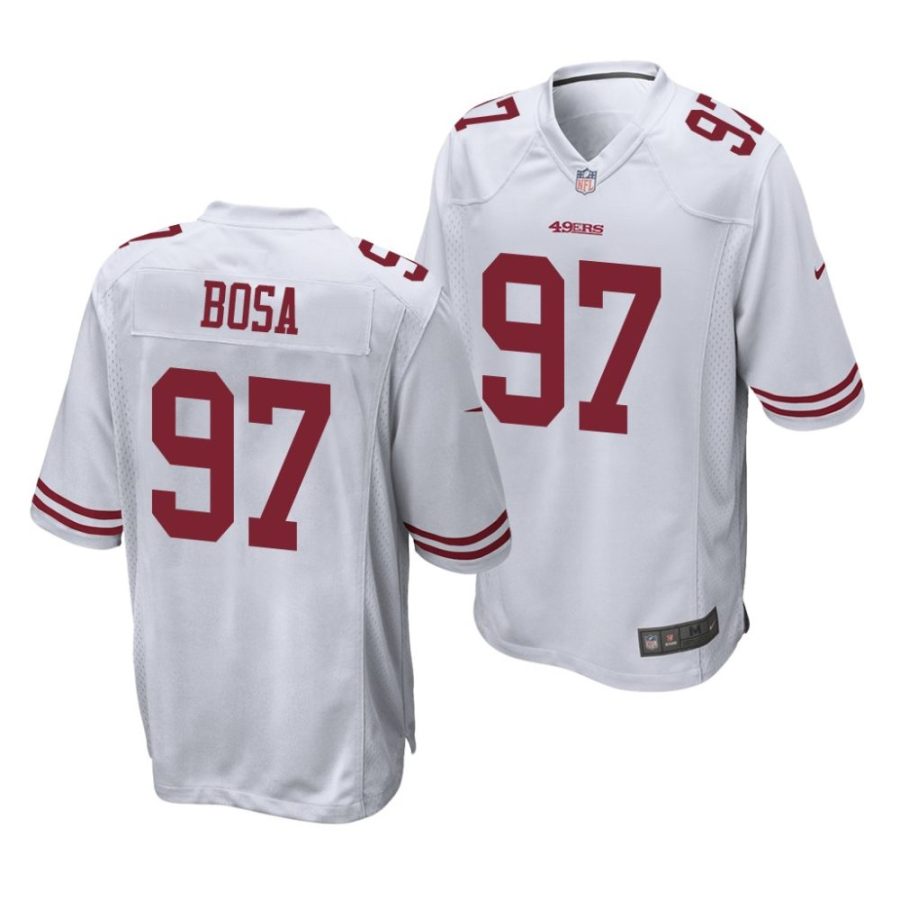 49ers nick bosa white game jersey scaled