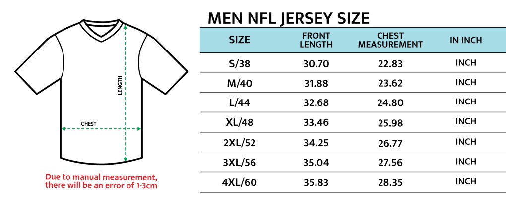 NFL Men Jersey Size 1