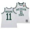 a.j. hoggard white 125th basketball anniversary 1990 throwback michigan state spartansfashion jersey scaled