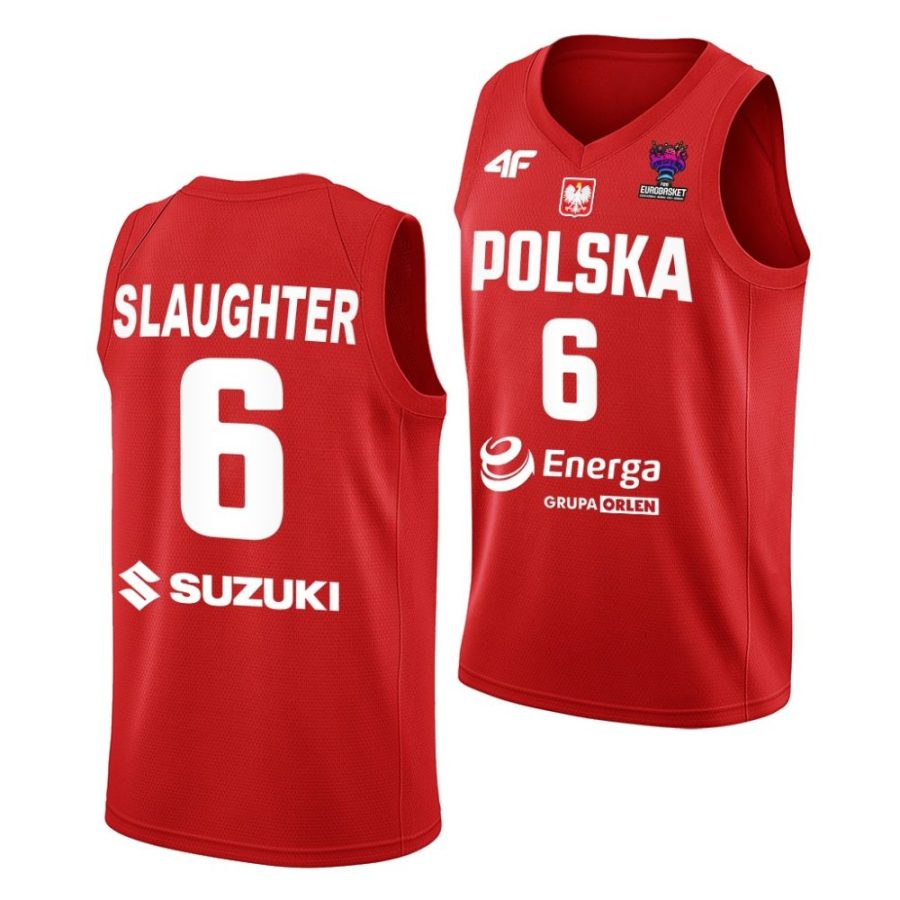 a.j. slaughter poland fiba eurobasket 2022 red away jersey scaled