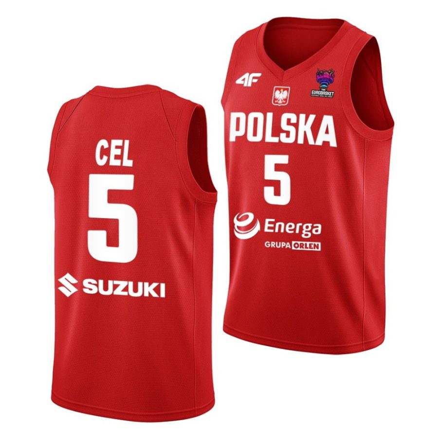 aaron cel poland fiba eurobasket 2022 red away jersey scaled