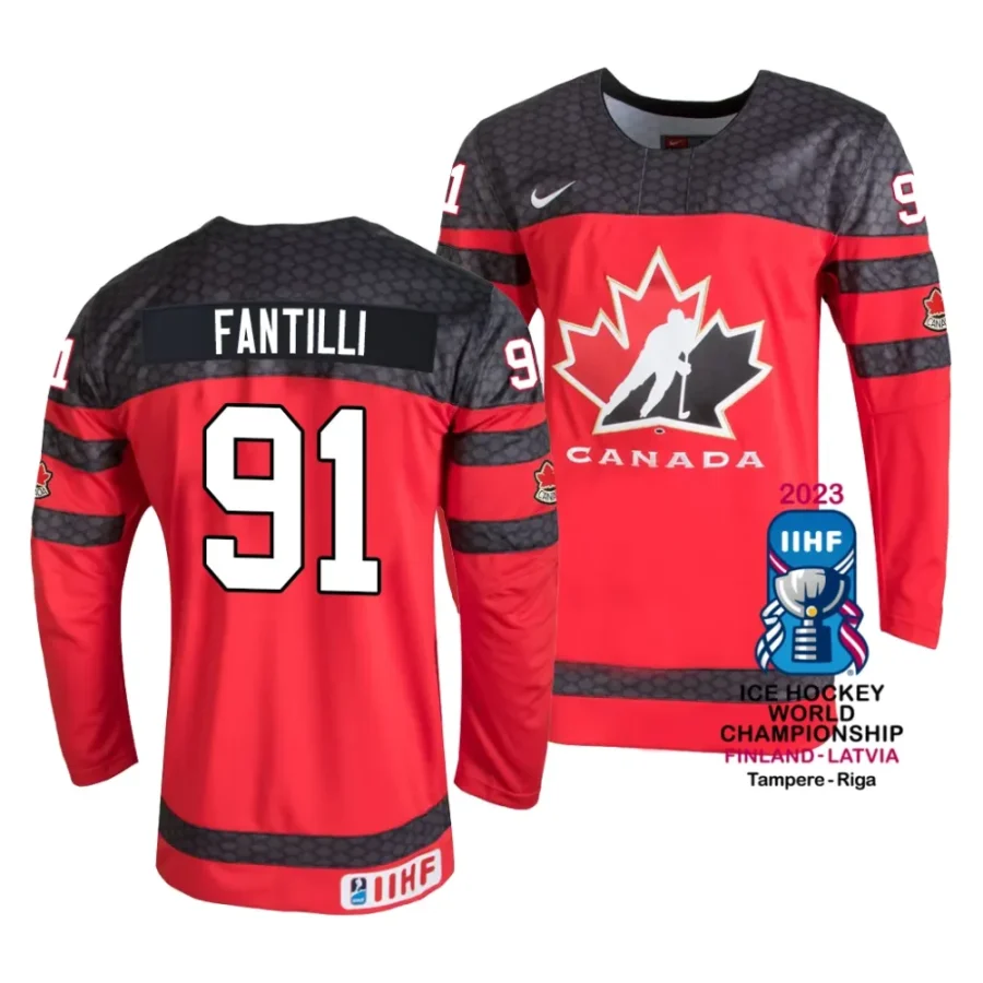 adam fantilli red 2023 iihf world championship canada away jersey scaled