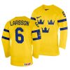 adam larsson home 2022 iihf world championship yellow jersey scaled