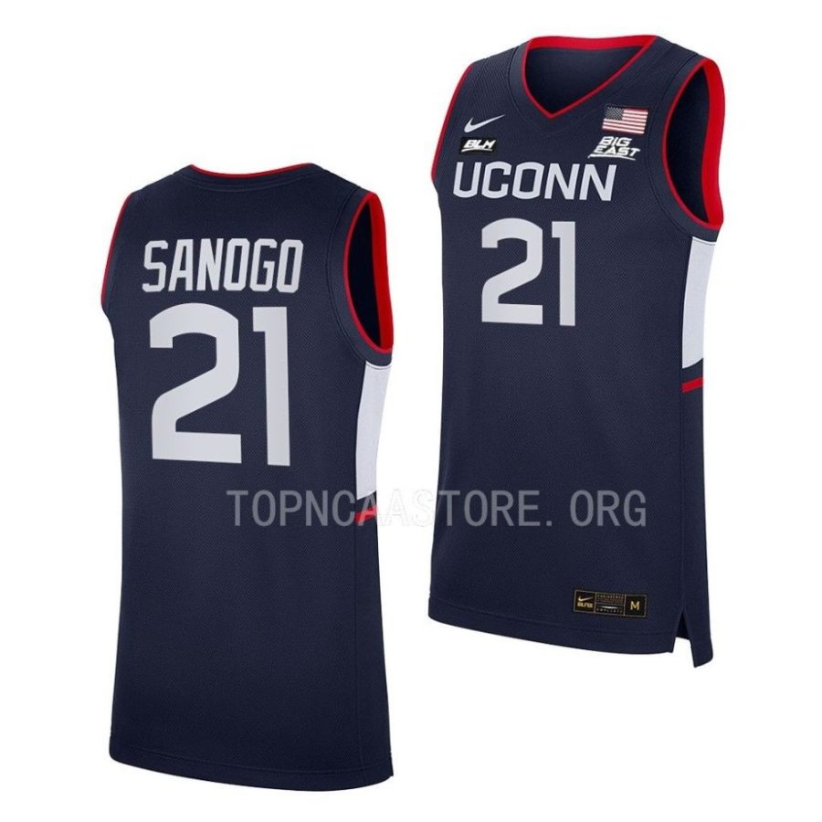 adama sanogo uconn huskies away basketball 2022 23 replica jersey scaled
