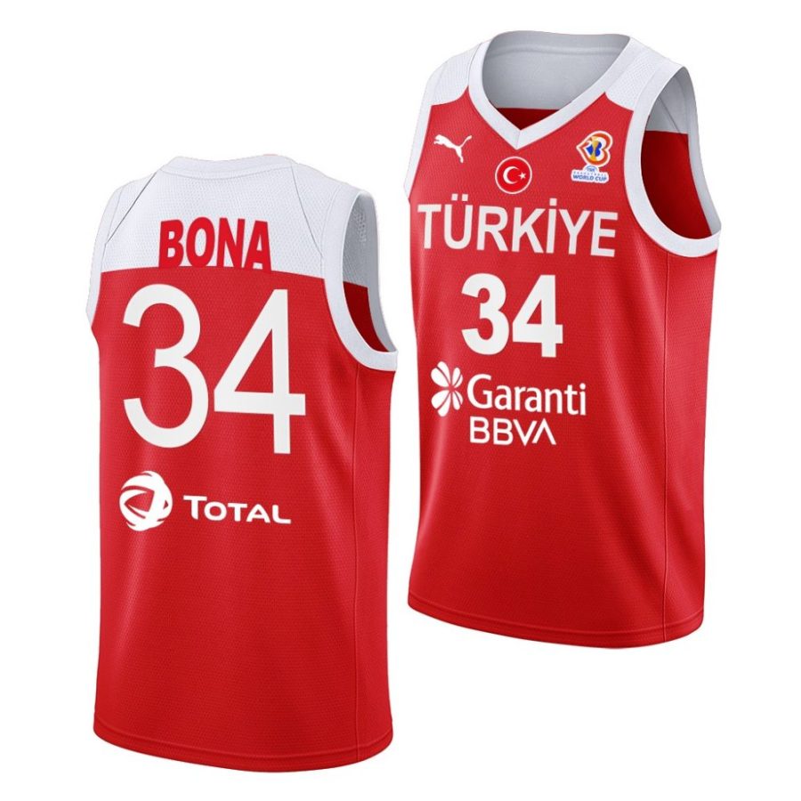 adem bona turkey 2022 fiba basketball world cup red away jersey scaled