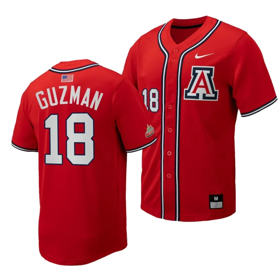 adonys guzman red replica baseballfull button arizona wildcats jersey scaled