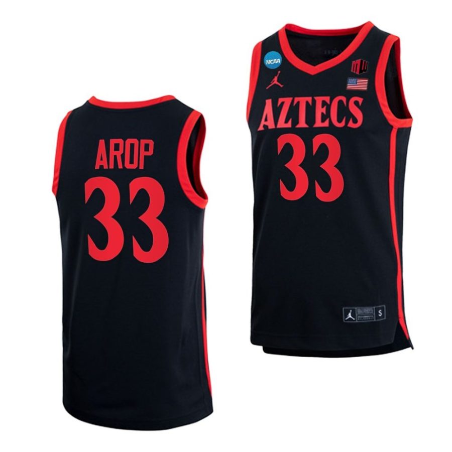 aguek arop black 2023 ncaa march madness san diego state aztecsmens basketball jersey scaled