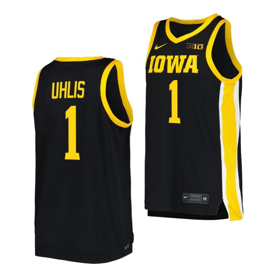 ahron uhlis iowa hawkeyes college basketball 2022 23 replica jersey scaled