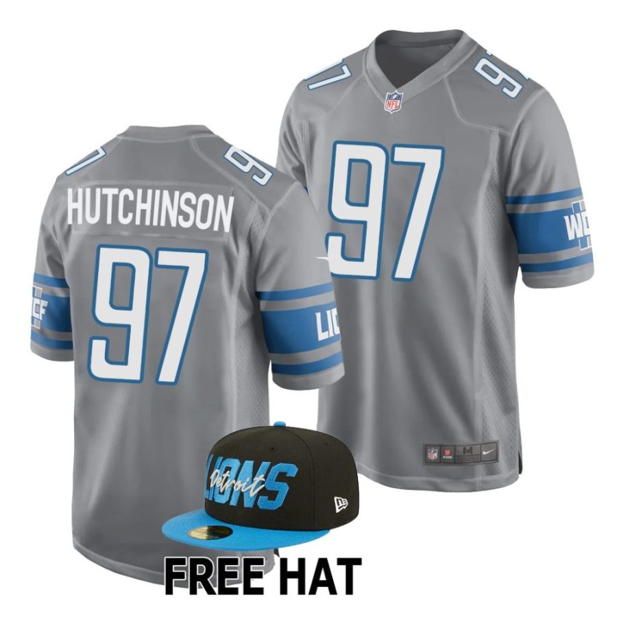 aidan hutchinson detroit lions 2022 nfl draft game men sliver jersey scaled