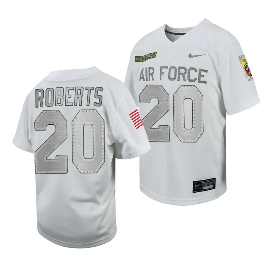 air force falcons brad roberts youth white rivalry football 2023 jersey scaled
